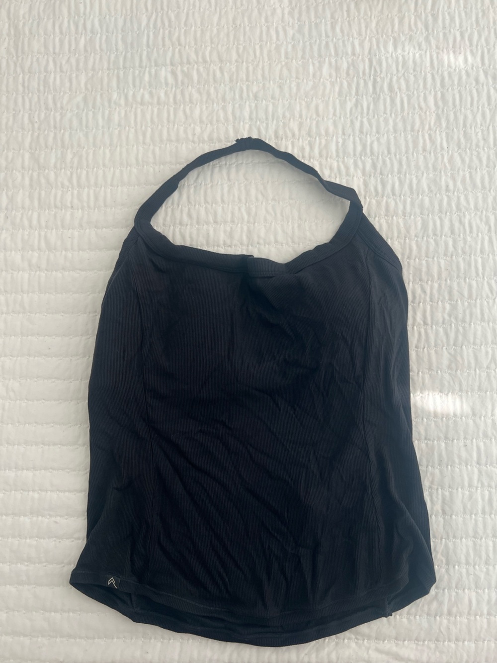 Oner Active Mellow Rib Halter Neck Tank Top Size XXL in Soft Black